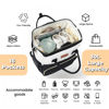Picture of ROSEGIN Baby Diaper Bag Backpack with Changing Pad, Pacifier Case, for Boy Girl Toddler - Large, Stylish, Waterproof Travel Diaper Bag for Mom - Black/White