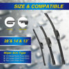 Picture of 5 PLUS® Silicone Windshield Wipers Replacement for 2013-2017 HYUNDAI Elantra GT 2015-2018 KIA Forte5 Wiper Blades(Set of 3),Automotive Replacement Windshield Wiper Blades For My Car-28"/14"/13"