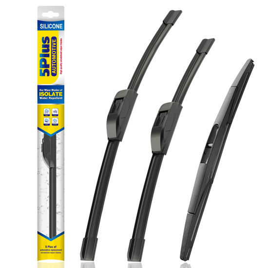 Picture of 5 PLUS® Silicone Windshield Wipers Replacement for 2017-2022 HONDA CR-V CRV Wiper Blades(Set of 3),Automotive Replacement Windshield Wiper Blades For My Car-26"/17"/12"