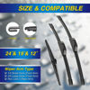 Picture of 5 PLUS® Silicone Windshield Wipers Replacement for 2008-2020 DODGE Journey Wiper Blades(Set of 3),Automotive Replacement Windshield Wiper Blades For My Car-24"/19"/12"