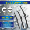 Picture of 5 PLUS® Silicone Windshield Wipers Replacement for 2009-2020 HONDA Fit Wiper Blades(Set of 3),Automotive Replacement Windshield Wiper Blades For My Car-28"/14"/14"