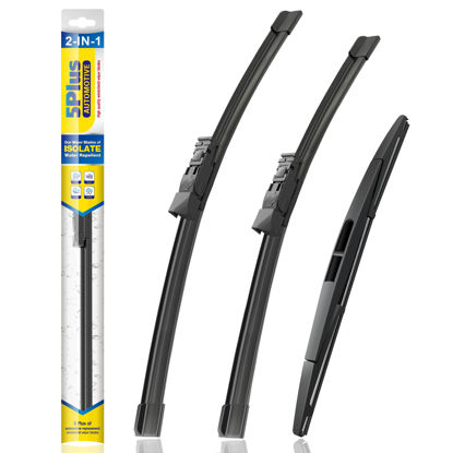 Picture of 5 PLUS® Silicone Windshield Wiper Blades Replacement for 2023 2022 2021 2020 2019 SUBARU Ascent Wiper Blades(Set of 3),Automotive Replacement Windshield Wiper Blades With Water Repellency-26"/20"/14"
