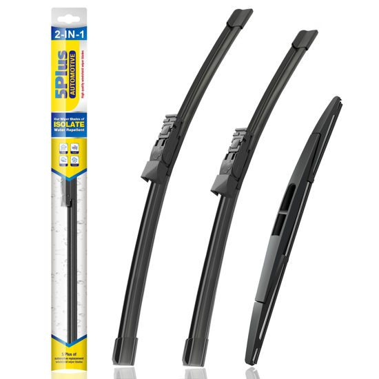 Picture of 5 PLUS® Silicone Windshield Wiper Blades Replacement for 2023 2022 2021 2020 2019 SUBARU Ascent Wiper Blades(Set of 3),Automotive Replacement Windshield Wiper Blades With Water Repellency-26"/20"/14"