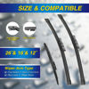 Picture of 5 PLUS® Silicone Windshield Wiper Blades Replacement for 2023-2018 SUBARU Crosstrek 2023-2017 Impreza Wiper Blades(Set of 3),Automotive Replacement Windshield Wiper Blades-26"/16"/12"