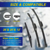Picture of 5 PLUS® Silicone Windshield Wiper Blades Replacement for 2019-2008 TOYOTA Highlander / 2023-2011 LEXUS GX460 Wiper Blades (Set of 3),Automotive Replacement Windshield Wiper Blade-26"/20"/12"