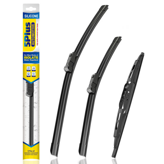 Picture of 5 PLUS® Silicone Windshield Wipers Replacement for 2013-2021 BUICK Encore,2015-2021 CHEVY Trax Wiper Blades(Set of 3),Automotive Replacement Windshield Wiper Blades For My Car-26"/14"/10"