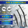 Picture of 5 PLUS® Silicone Windshield Wipers Replacement for 2013-2021 BUICK Encore,2015-2021 CHEVY Trax Wiper Blades(Set of 3),Automotive Replacement Windshield Wiper Blades For My Car-26"/14"/10"