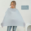 Picture of Breathable Car Seat Cover for Babies - Multi-Purpose Soft Rayon Nursing Cover for Breastfeeding, High Stretchy Infant Carseat Canopy, Stroller Cover (Light Grey)