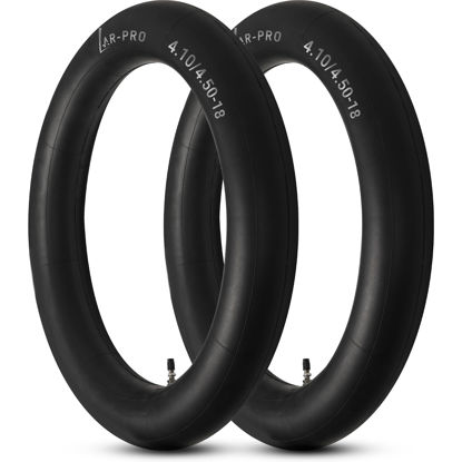 Picture of AR-PRO (2-Pack) 4.10/4.50-18" Heavy duty Dirt Bike Inner Tube with TR4 Straight Valve for 110/100-18,110/90-18,110/80-18,120/90-18,120/80-18,100/100-18 Motorycle Rear Tire