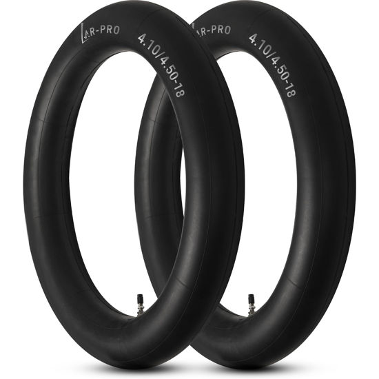 Picture of AR-PRO (2-Pack) 4.10/4.50-18" Heavy duty Dirt Bike Inner Tube with TR4 Straight Valve for 110/100-18,110/90-18,110/80-18,120/90-18,120/80-18,100/100-18 Motorycle Rear Tire