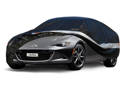 Picture of Holthly 10 Layers Car Cover Waterproof All Weather for Coupe Hatchback,100% Waterproof Outdoor Car Covers Custom Fit for Mazda Miata MX5 MX-5, Toyota Mr2, Pontiac Solstice, Kia Rio, etc