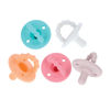 Picture of Nuby Silicone Softees Pacifier and Teethers - (5-Pack) Silicone Baby Pacifiers and Teethers - 0+ Months - Assorted Pastel Colors