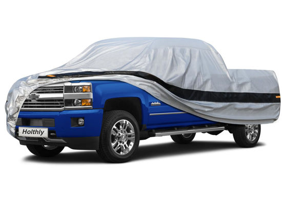 Picture of Holthly 10Layer Truck Cover Waterproof All Weather. Pickup Truck Cover Rain Snow UV Dust Protection. Length: 242-250 inches, Universal Fit for Ford F150 Chevy Silverado Dodge Ram 1500.
