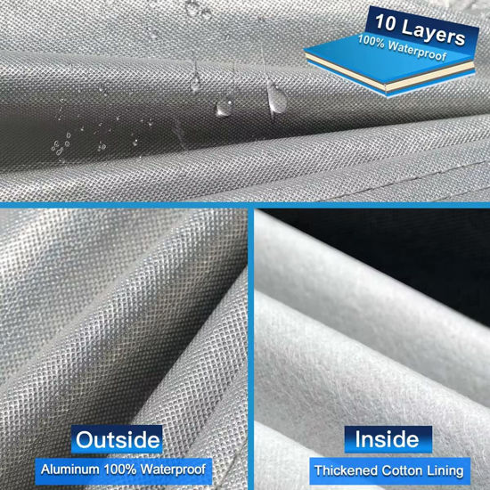 Holthly 10-laags autohoes waterdicht alle weersomstandigheden voor coupe, 100% waterdichte buitenautohoezen op maat geschikt voor Mazda Miata MX5 MX-5, Toyota Mr2, Pontiac Zonnewende, Kia Rio, enz