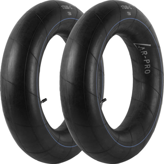 Picture of AR-PRO (2-Pack) 170/80-15 Replacement Inner Tubes Heavy Duty with TR4 Valve Stem - Premium Butyl Rubber Power Sports Inner Tube Perfect for 170 80-15 Tire