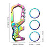 Picture of Heavy duty metal keychains, Carabiner clip Car key chains,Fashion family keychain bottle opener and 3 Key Rings suitable for men and women.（Multicolor-1pcs）