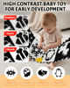 Picture of High Contrast Baby Toys, Black and White Newborn Toys for Brain Development, Soft Baby Books, Infant Sensory Toys 0-6-12 Months, Tummy Time Toys, Visual Stimulation Montessori Toy Gift