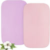 Picture of Bassinet Sheets Fit for Mika Micky and Nordmiex Bedside Sleeper Bedside Crib,100% Cotton, 2 Pack, Ultra Soft Bassinet Sheet, Pink and Purple