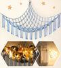 Picture of Stuffed Animal Hammock Corner with LED Light - Toy Storage Hammock Plushie Net Organizer - Teddy Bear Stuffy Hammock - Cute Blue Things for Bedroom - Wall Ceiling Hanging Decor