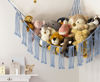 Picture of Stuffed Animal Hammock Corner with LED Light - Toy Storage Hammock Plushie Net Organizer - Teddy Bear Stuffy Hammock - Cute Blue Things for Bedroom - Wall Ceiling Hanging Decor