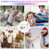 Picture of Mini Karaoke Machine,Karaoke Machine for Kids and Adults,Cute Karaoke with Microphone Set,Portable Bluetooth Speaker with Microphone,Retro Handheld Style for Family Party Meeting Singing (White)