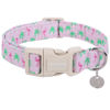 Picture of DOGWONG Summer Cotton Dog Collar, Heavy-Duty Pink Flamingo Dog Collar Durable Soft Hawaiian Pet Dog Collar Cute Girl Puppy Necklace for Small Medium Large Dog