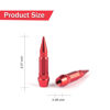 Picture of SINGARO 60mm Spiked Valve Caps, Aluminum Alloy Dustproof and Waterproof Tire Valve Stem Caps, Suitable for Cars, Trucks and Motorcycles (4PCS Red)