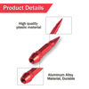 Picture of SINGARO 60mm Spiked Valve Caps, Aluminum Alloy Dustproof and Waterproof Tire Valve Stem Caps, Suitable for Cars, Trucks and Motorcycles (4PCS Red)