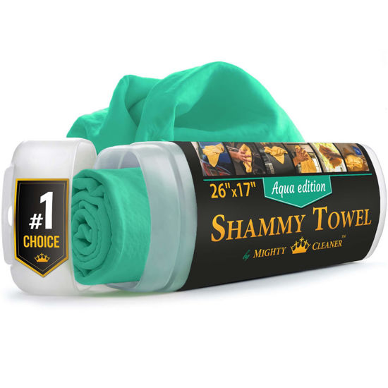 Picture of Premium Shammy Cloth for Car Drying - (26”x17”) - Super Absorbent Reusable Chamois Towel for Car - Scratch-Free Shammy Towel for Car - Car Drying Towel