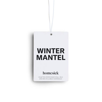 Picture of Homesick Premium Scented Car Air Freshener, Winter Mantel - Scents of Fraser Fir, Holly Berry, Eucalyptus, 1 Air Freshener, Essential Oil Ingredients, Relaxing Aromatherapy Air Freshener