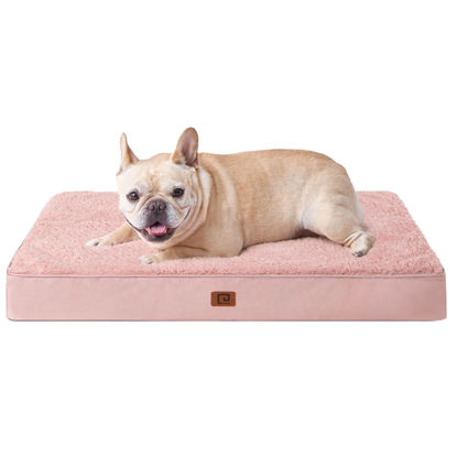 Picture of EHEYCIGA Orthopedic Medium Dog Beds for Small Dogs with Removable Washable Cover for Crate, Pink, 30x20