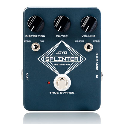 Picture of JOYO Distortion Guitar Effect Pedal with Selectable MOSFET & FAT Clipping Thick Boost Distortion - True Bypass (SPLINTER JF-21)