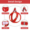 Picture of AMTOR Dog Harness with Leash Set,No Pull Adjustable Reflective Puppy Harness with Padded Vest for Extra-Small/Small Medium Large Dogs and Cats(Red,XS)