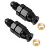 Picture of EVIL ENERGY 6AN Male to 3/8" Hardline Compression Fitting Adapter Aluminum Black 2PCS