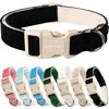 Picture of ARING PET Dog Collar-Cotton Black Dog Collar for Small Dogs, Adjustable Lightweight Pet Collars with Quick Release Buckle for Small Medium Large Dog