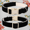 Picture of ARING PET Dog Collar-Cotton Black Dog Collar for Small Dogs, Adjustable Lightweight Pet Collars with Quick Release Buckle for Small Medium Large Dog