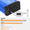 Picture of ALLWEI 300W Car Power Inverter DC 12V to 110V AC Power inverters for Vehicles Converter USB-C PD65W/18W USB Fast Charging Ports Car Charger Adapter (Blue)