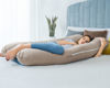 Picture of QUEEN ROSE Cooling Pregnancy Pillows, Maternity Pillow for Sleeping, 55in U Shaped Body Pillow for Pregnant Support, with Removable Silky Cover, Beige