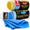 Picture of Premium 2pk +1 Free Shammy Cloth for Car Drying - (26"x17") - Super Absorbent Chamois Towel for Car - Reusable & Scratch-Free Shammy Towel for Cars - Soft Car Drying Towels