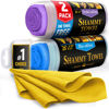 Picture of Premium 2pk +1 Free Shammy Cloth for Car Drying - (26"x17") - Super Absorbent Chamois Towel for Car - Reusable & Scratch-Free Shammy Towel for Cars - Soft Car Drying Towels