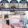 Picture of TODALE Baby Playpen 50”×50” Pink Playpen for Babies and Toddlers, Safe & Sturdy, Small Baby Play Yard with Anti-Slip Base & Breathable Mesh- Indoor & Outdoor Baby Play Pen for Toddler & Infant