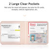 Picture of CoBak Car Registration and Insurance Holder - Vehicle Glove Box Car Organizer, Auto Truck Comparment Accessories Case for Essential Document, Driver License, Cards (Oil Painting Pink)
