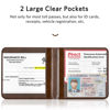Picture of CoBak Car Registration and Insurance Holder - Vehicle Glove Box Car Organizer, Auto Truck Comparment Accessories Case for Essential Document, Driver License, Cards (Cowhide Brown)