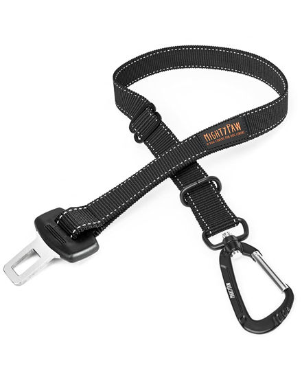 Picture of Mighty Paw Dog Seat Belt for Car - Safe Distraction Free Driving, Heavy-Duty Design with Aviation Grade Aluminum Carabiner, Adjustable Dog Seatbelt Harness for Small, Medium and Large Pets