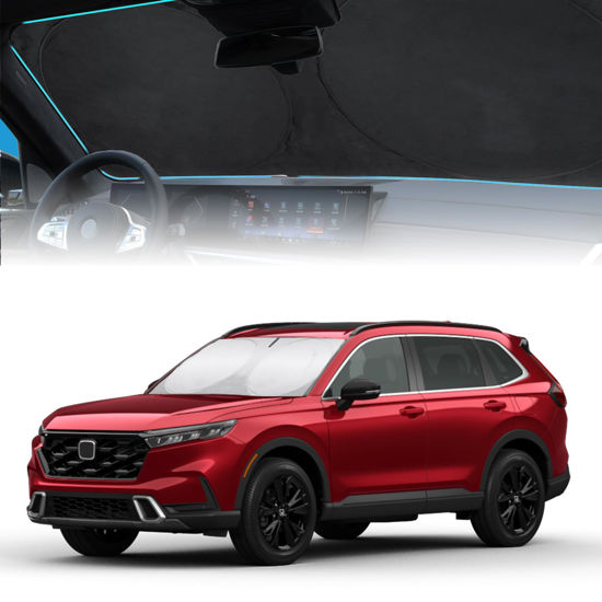 Picture of INSAUTO for 2024 CRV Windshield Sun Shade Sunshade Foldable Custom Fit 2023 Honda CR-V Accessories Windshield Cover Front Window Shield Blocks UV Rays and Heat Car Interior Protector