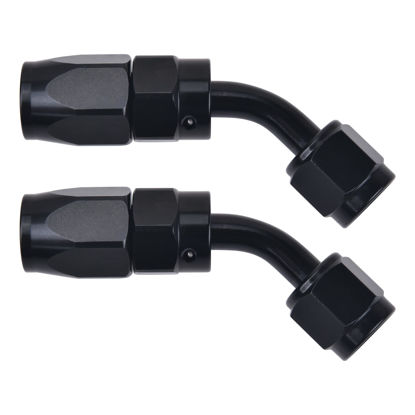 Picture of EVIL ENERGY 8AN Hose End Fitting 45 Degree Swivel for CPE Braided Hose Black 2PCS