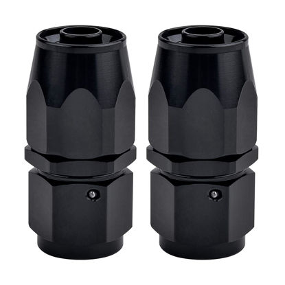 Picture of EVIL ENERGY 12AN Hose End Fitting Straight Swivel for CPE Braided Hose Black 2PCS