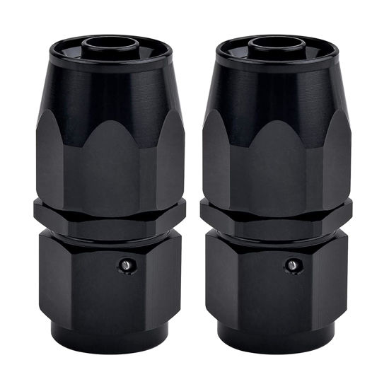 Picture of EVIL ENERGY 12AN Hose End Fitting Straight Swivel for CPE Braided Hose Black 2PCS