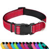 Picture of PWOD Reflective Dog Collar, Adjustable Soft Neoprene Padded Nylon Pet Collars with Buckle for Medium Dogs,M, Red