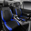 Picture of CAR PASS Universal Leather Two Front Seat Covers,Sport seat Covers fits Most Cars, SUVs, Trucks, and Vans Airbag Compatible (Black and Blue)